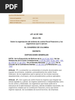 Ley 42 de 1993 Nivel Nacional Control Fiscal