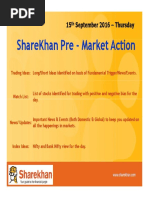 Errata Sharekhan Pre Market 15th September 2016 Thursday