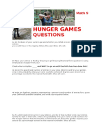 Hunger Games Probability Worksheet