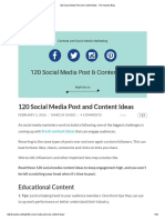 120 Social Media Post and Content Ideas