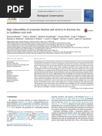 Micheli Et Al (2014) - High Vulnerability of Ecosystem Function and Services To Diversity Loss in Caribbean Coral Reefs