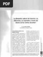 Dimension Cultural Del Derecho A La Educación