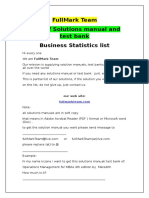 Business Statistics Test Bank Solutions Manual