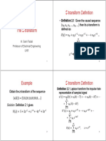 Transform Definition: - Definition 2.1 Given The Causal Sequence Then Its Z-Transform Is Defined As