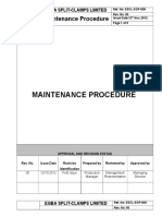 ESCL SOP 009, Maintenance Procedure