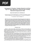 Development of Chemistry Teaching Material in Acid-Base Topic For Junior High School Using Four Steps Teaching Material Development (4S TMD)