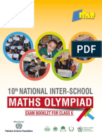 10th National ISMO Class 6 Question Paper PDF