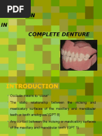 Occlusion in Complete Denture