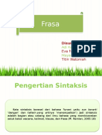 Materi Kuliah B. Indonesia: FRASA