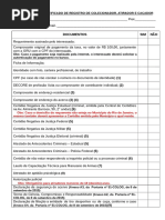 Checklist Concessão de Certificado de Registro