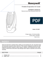 Portable Evaporative Air Cooler Owner'S Manual: Read and Save These Instructions Before Use