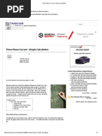Three Phase Current - Simple Calculation