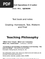 Text Book and Notes Grading: Homework, Test, Midterm and Final