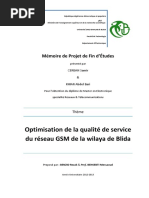 Optimisation de QoS Du Réseau GSM de BLIDA