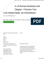 Anatomy and Physiology Chapter 1 Practice Test