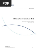 IB Matematics SL Formula Booklet