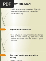 Argumentative Essay: Parts and Characteristics