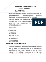 Sistemas Automatizados en Hematología