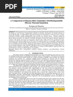 A Comparison of Banana Fiber Insulation With Biodegradable Fibrous Thermal Insulation