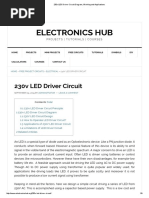 230v LED Driver Circuit Diagram, Working and Applications PDF