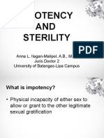 Legal Medicine Report On Impotency and Sterility