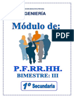 1° Año Sec. - PFRH - Iii Bimestre