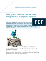 Como Guardar Configuración de Un Programa de Windows