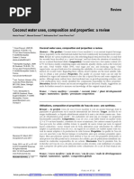 Coconut Water Uses, Composition and Properties A Review