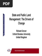 State and Public Land Management: The Drivers of Change: Richard Grover Oxford Brookes University United Kingdom