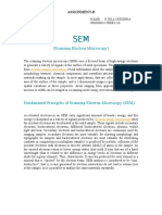 (Scanning Electron Microscopy) : Assignment-Ii