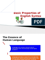 Basic Properties of English Syntax