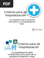 Criterios para de Hospitalización