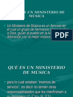 Que Es Un Ministerio de Musica I