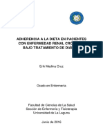 Adherencia A A Dieta en Pacientes Con ERC y Bajo Tratamiento de Dialisis (TFG)