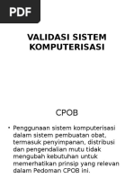 Validasi Metode Komputerisasi