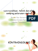 Kontraindikasi, Teknik Dan Efek Samping Pelurusan Rambut