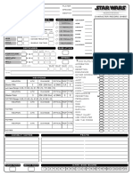 Star Wars Saga Edition D20 Chracter Sheet Editable PDF