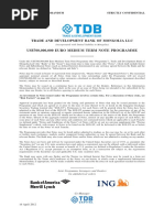 TDBM Final Information Memorandum