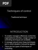 Techniques of Control