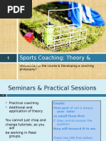 Sports Coaching: Theory & Practice: Introduction To The Course & Developing A Coaching Philosophy?