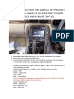 How To Replace Your Emv With An Aftermarket Audio System and Keep Your Factory Volume Control and Climate Control