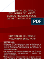 Contenido Del Titulo Preliminar Del Nuevo Codigo Procesal