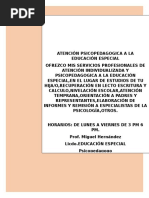 Aviso Publicitario Psicopedagogia Miguel