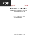 Maintenance of The Biosphere: Proceedings of The Third International Conference On Environmental Future (3rd ICEF)