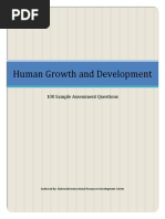 100 Human Growth and Development Sample Assessment Questions