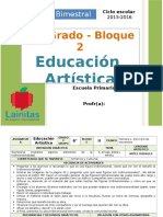 Plan 6to Grado - Bloque 2 Educación Artística