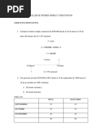 Taller de Interés Simple y Descuentos PDF