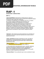 Raps, Resgistros Informacion Tecnica