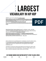 The Largest Vocabulary in Hip Hop