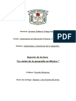 3.-Reporte de Lectura Los Retos de La Geografia en Educacion Basica Por Vanessa Stefnia Ortega Pérez.